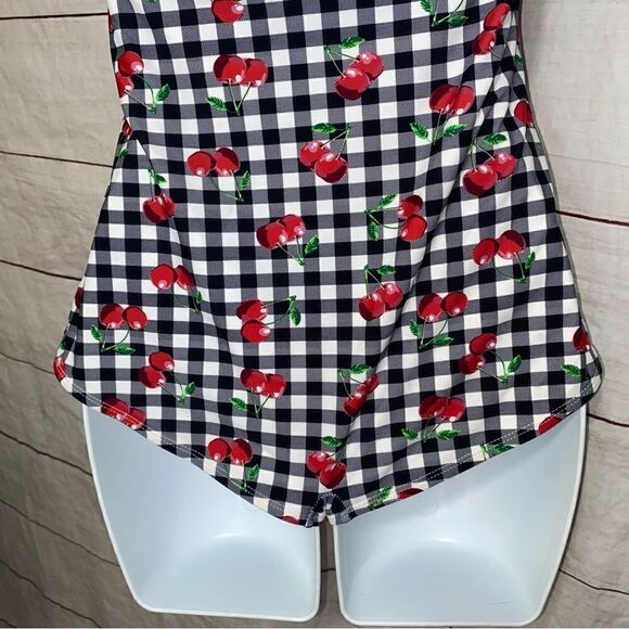 Hot Topic | Cherry Gingham Short Swimsuit | Size S/M - Picture 9 of 11